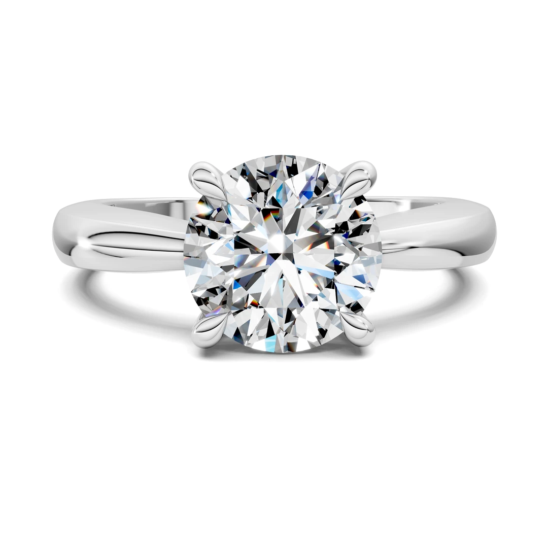 Lab Grown Tapered Solitaire Ring