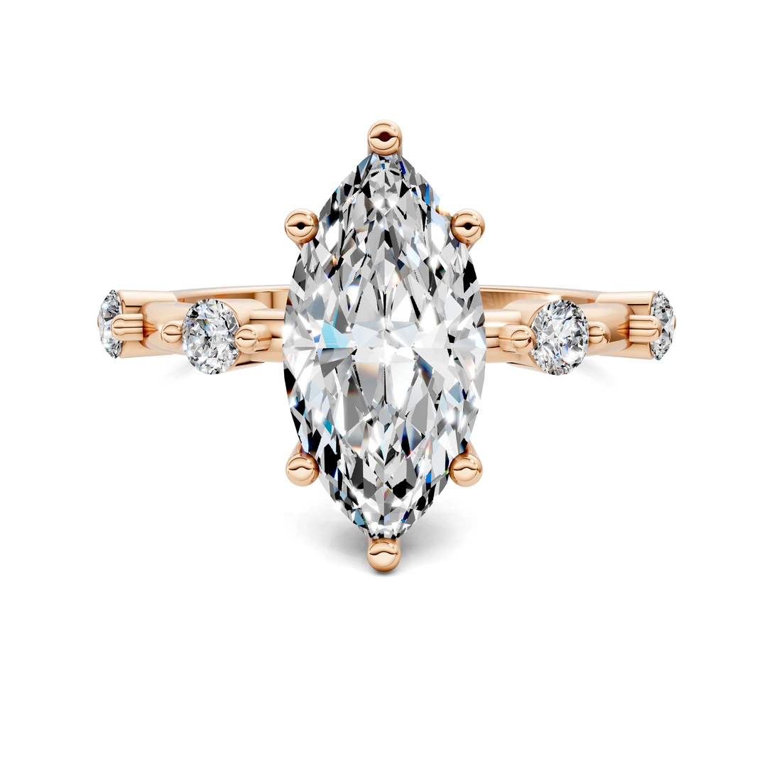 Lab Grown Round Accent Ring