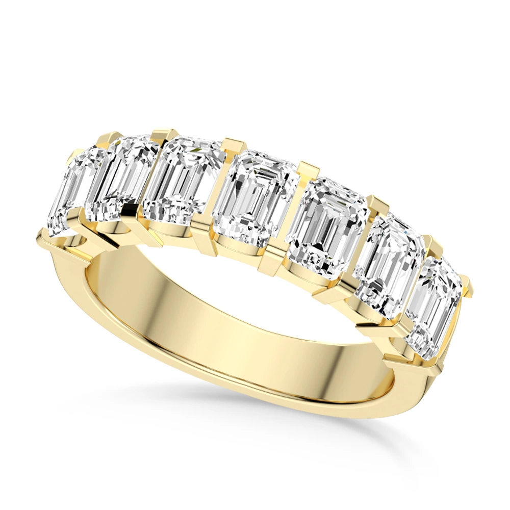 4 ct. tw. Emerald 7 Stone Comfort Ring