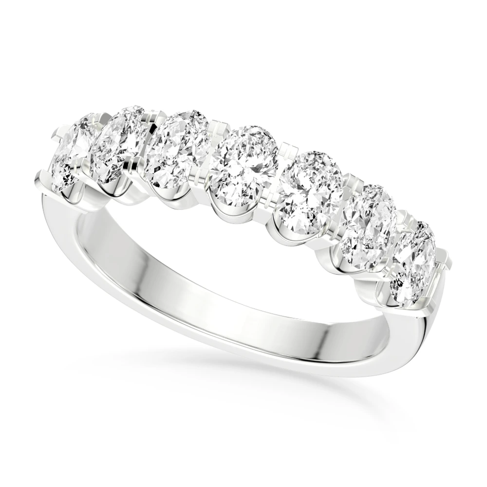 3 ct. tw. Oval 7 Stone Comfort Ring