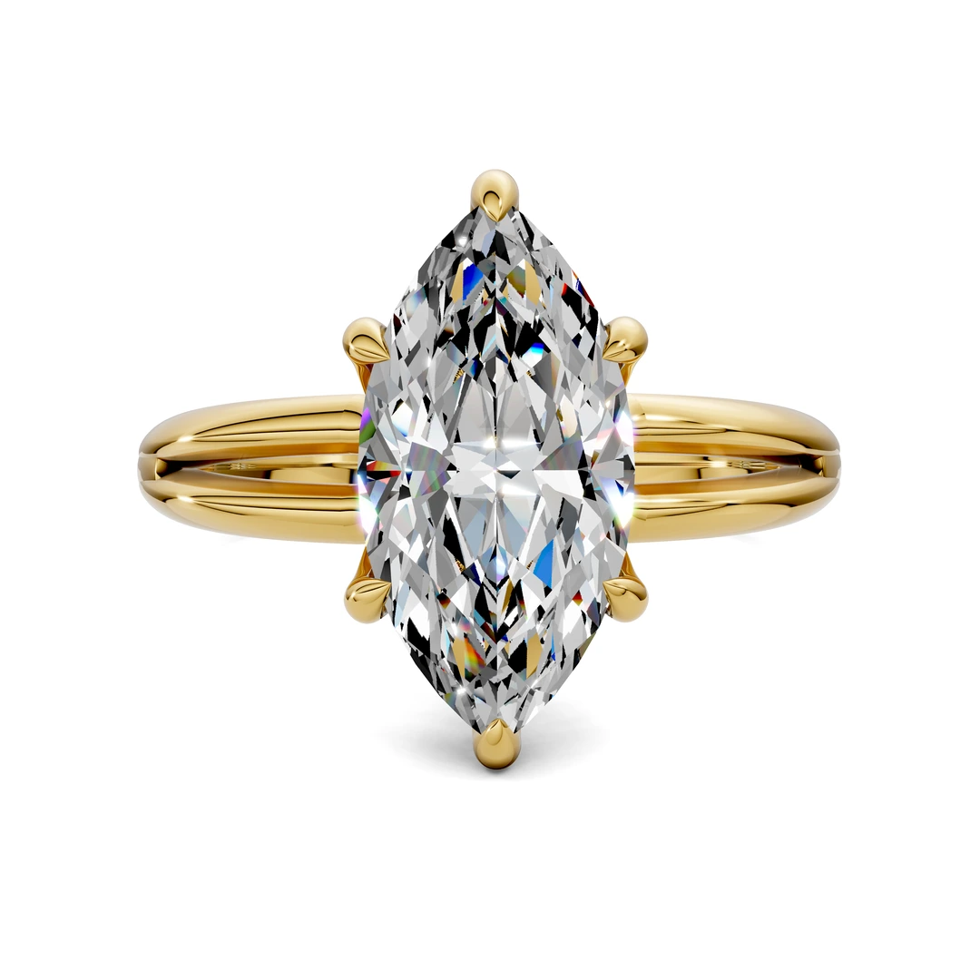 Lab Grown Floating Split Band Ring