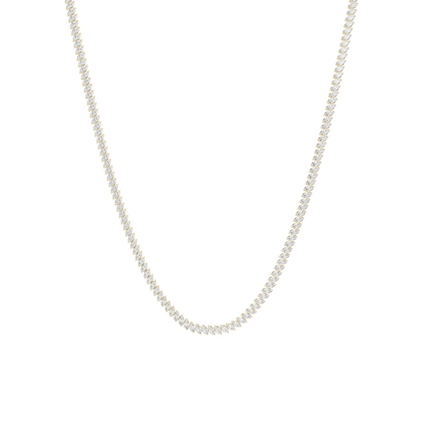 Marquise Lab Grown Diamond Diagonal Tennis Necklace