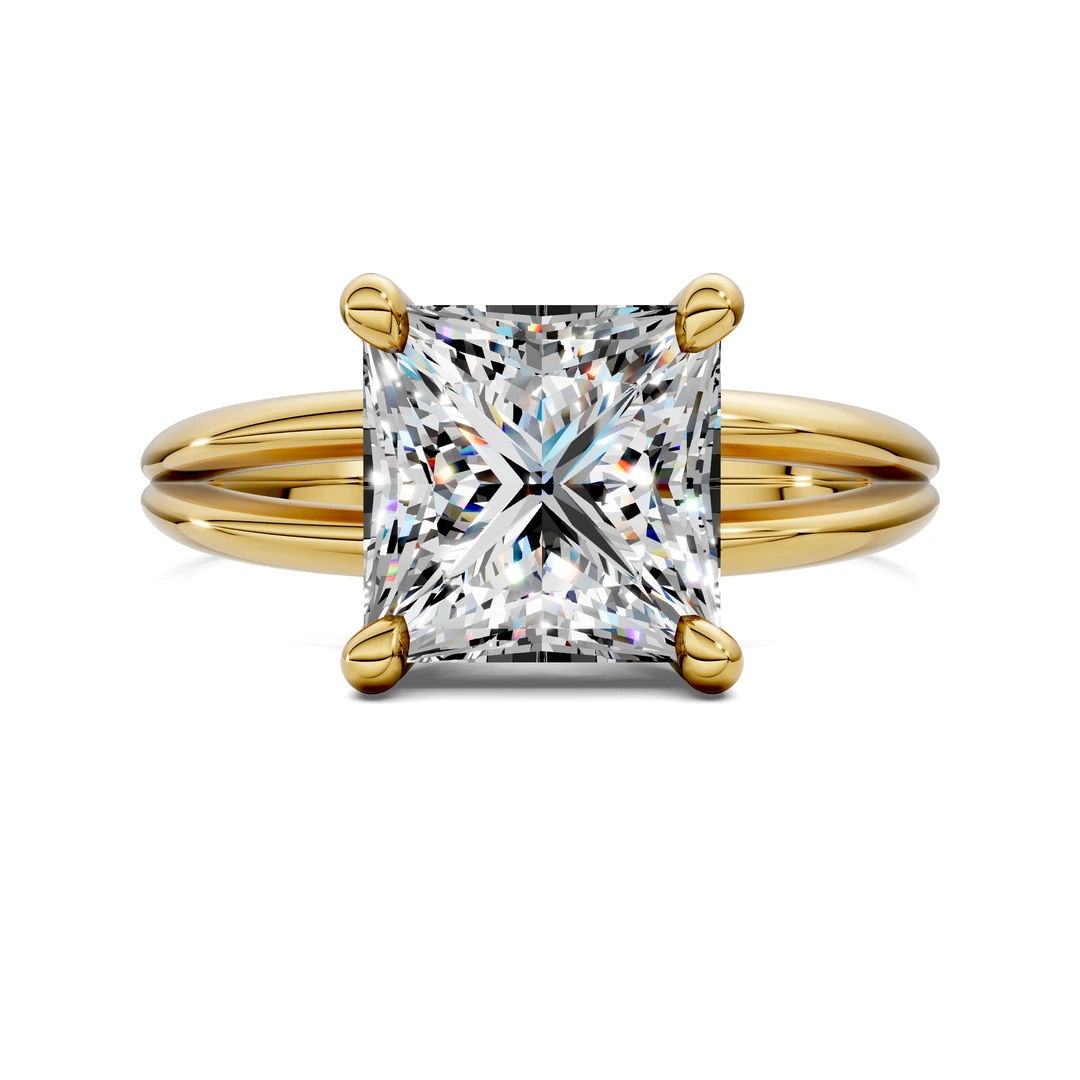 Lab Grown Floating Split Band Ring