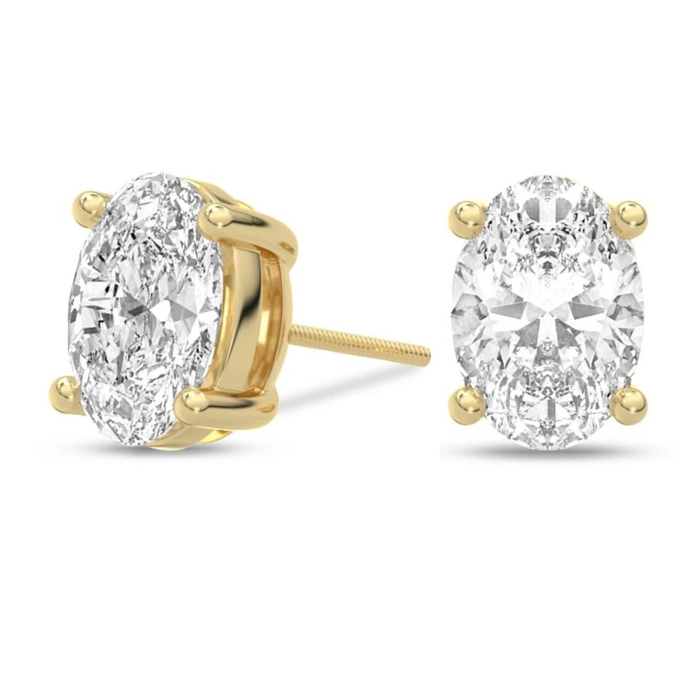 Premium Certified Oval Studs