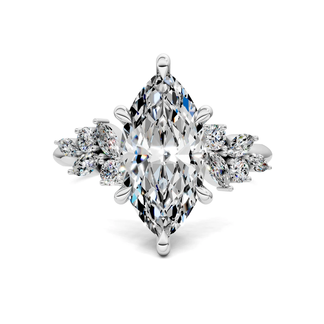 Lab Grown Floral Cluster Ring