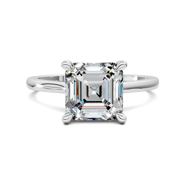 Lab Grown Petite Bridge Pave And Hidden Halo Ring
