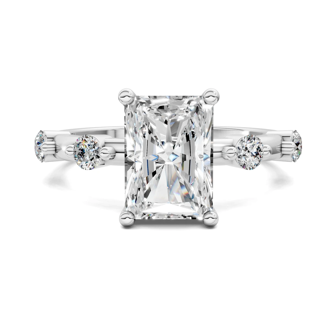 Lab Grown Hidden Halo Accent Ring