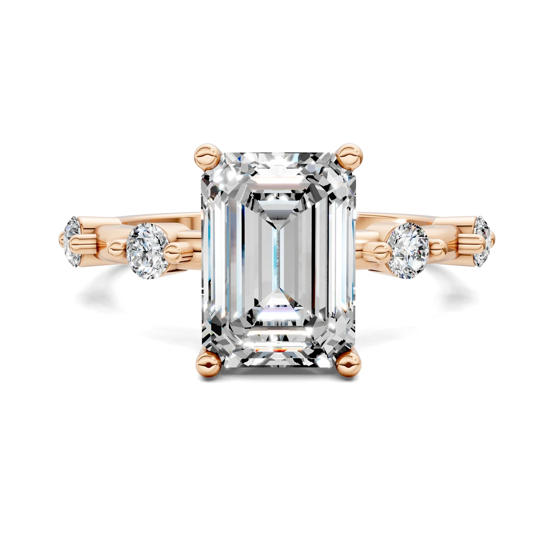 Lab Grown Round Accent Ring