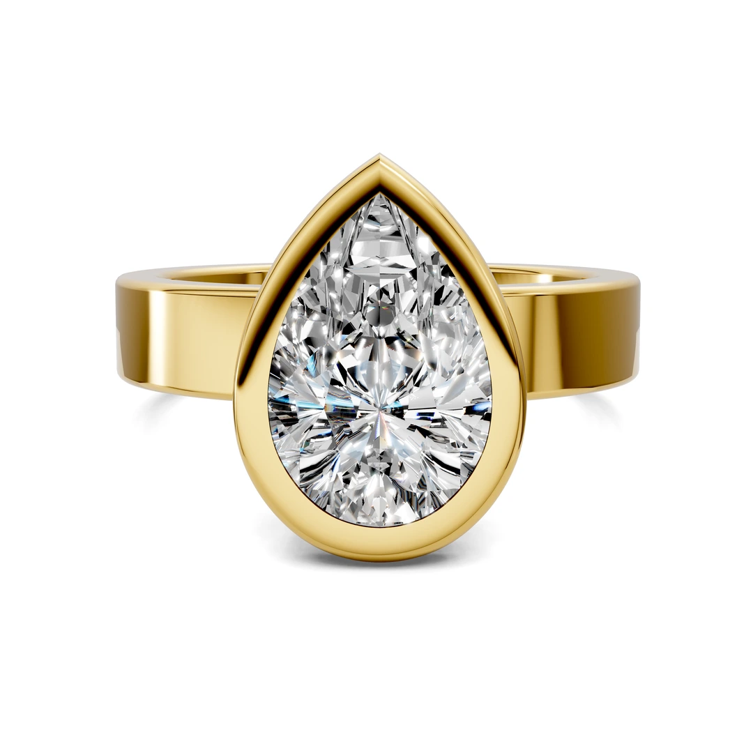 Lab Grown Bezel Solitaire Ring