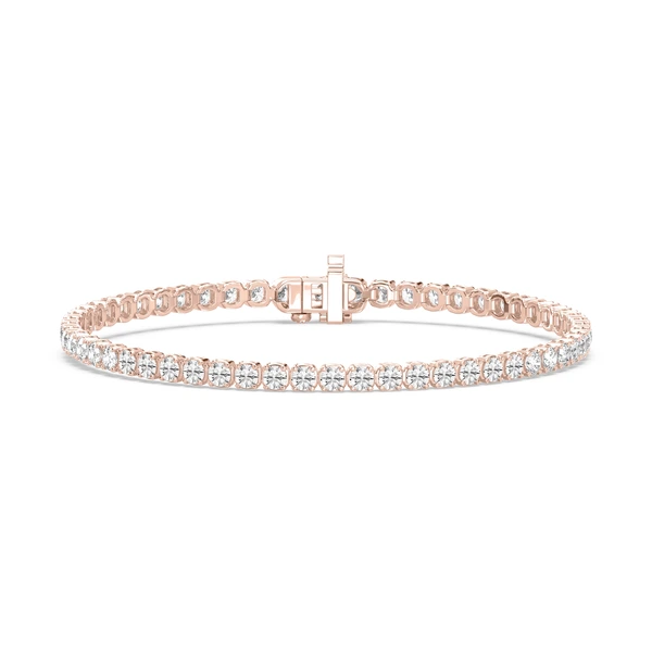 Round Lab Grown Diamond Petite Classic Four Prong Tennis Bracelet