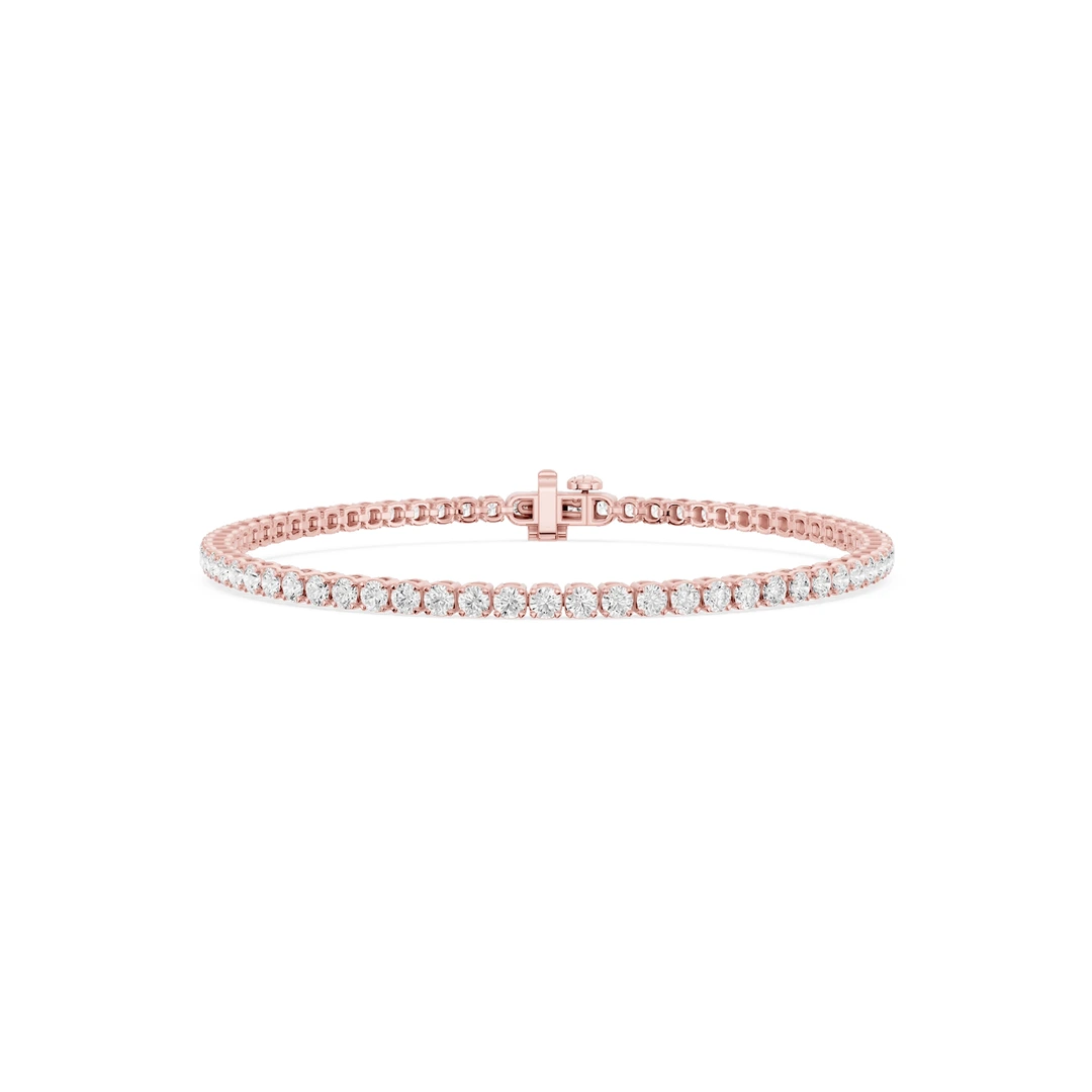 Round Lab Grown Diamond Petite Classic Four Prong Tennis Bracelet