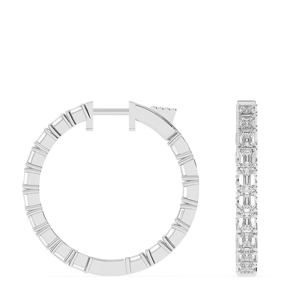 5 ct. tw. Emerald Hoop