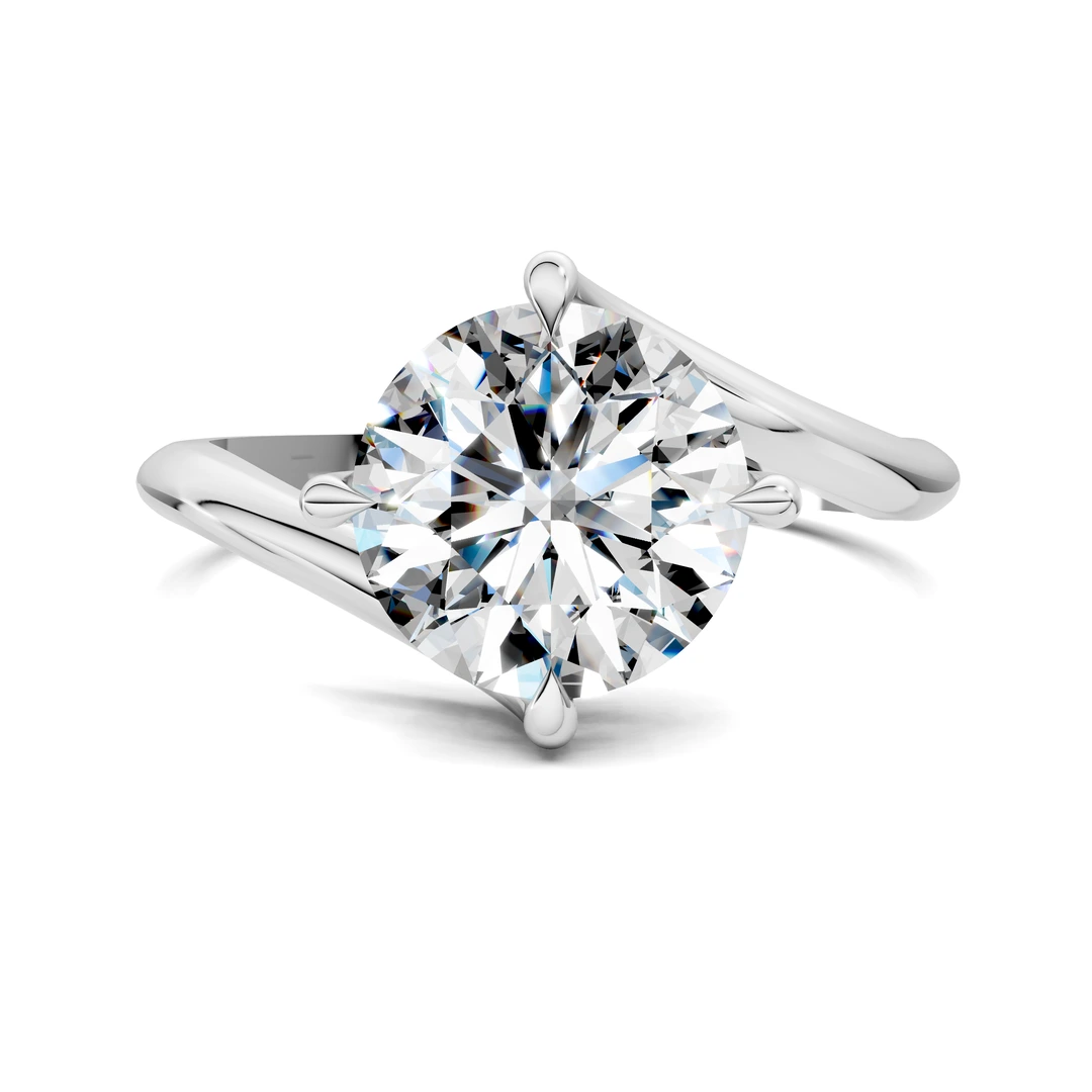 Lab Grown Bypass Solitaire Ring