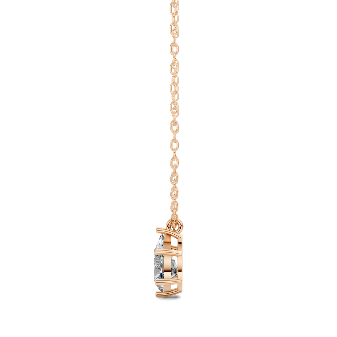 Lab Grown Solitaire Pear Diamond Pendant