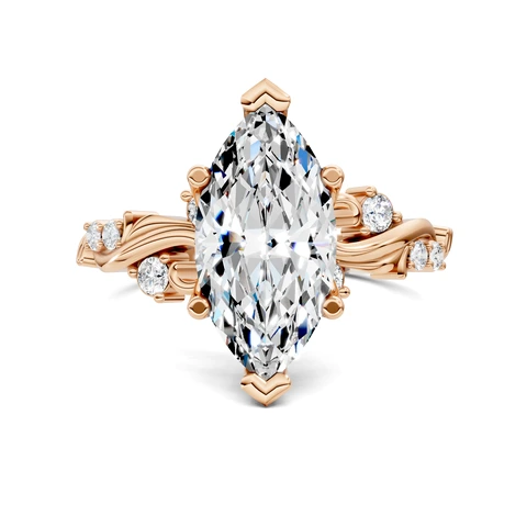 Lab Grown Scroll Ring