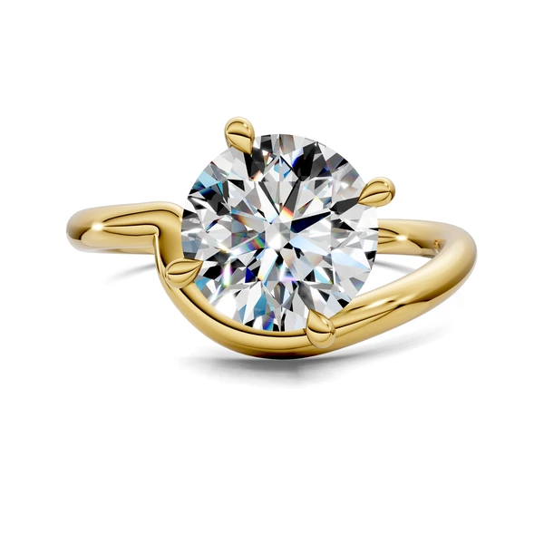 Lab Grown Sculptural Solitaire Ring