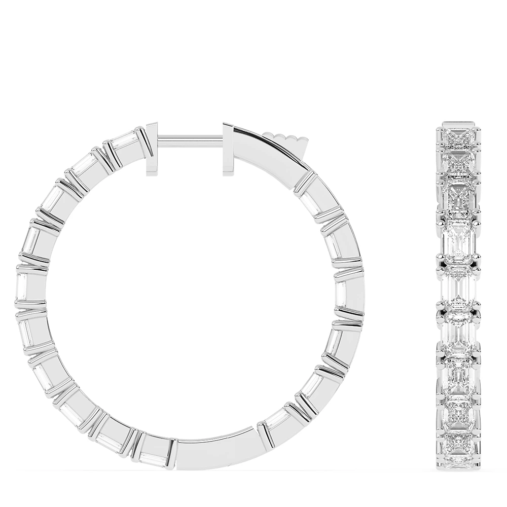 8 ct. tw. Emerald Hoop