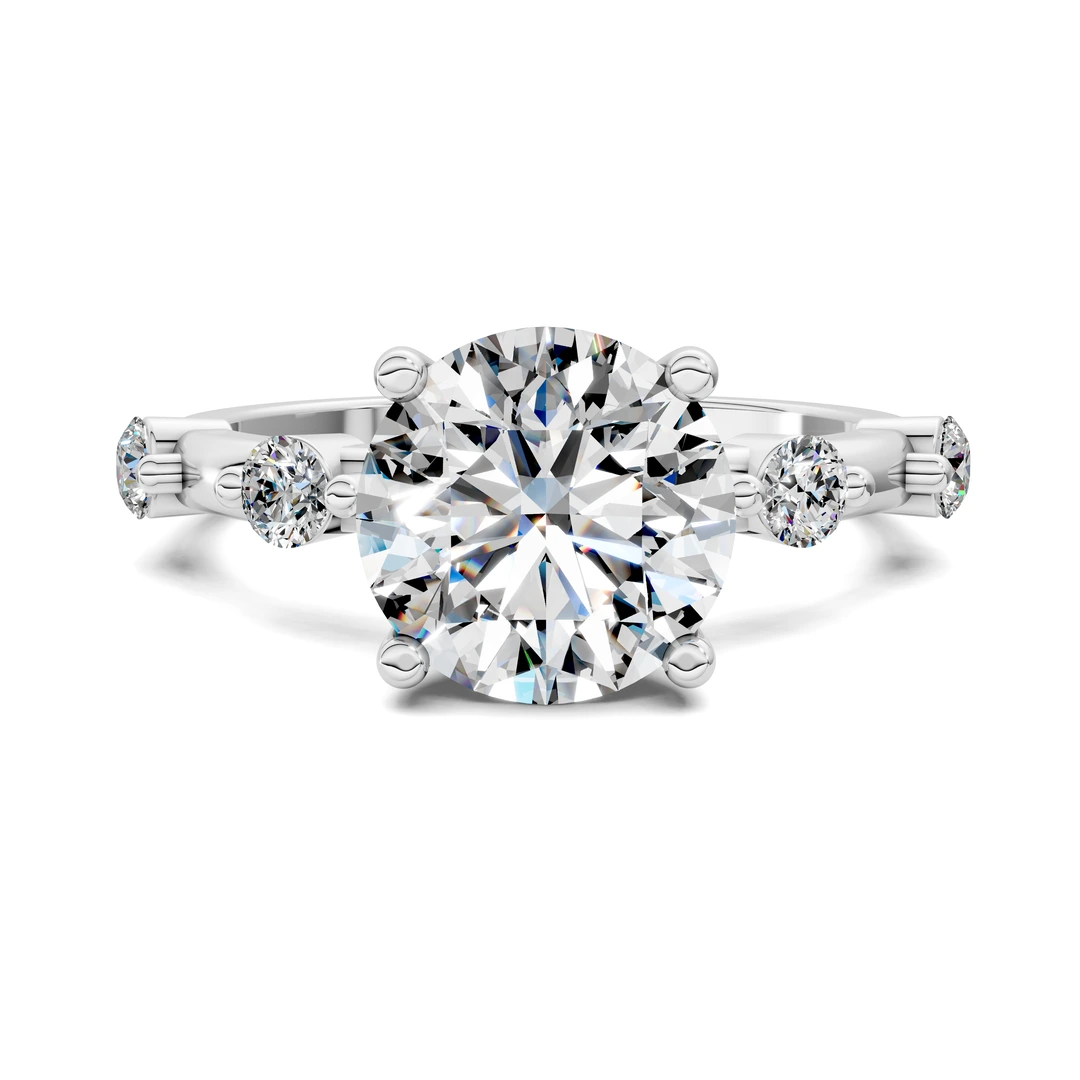 Lab Grown Hidden Halo Accent Ring