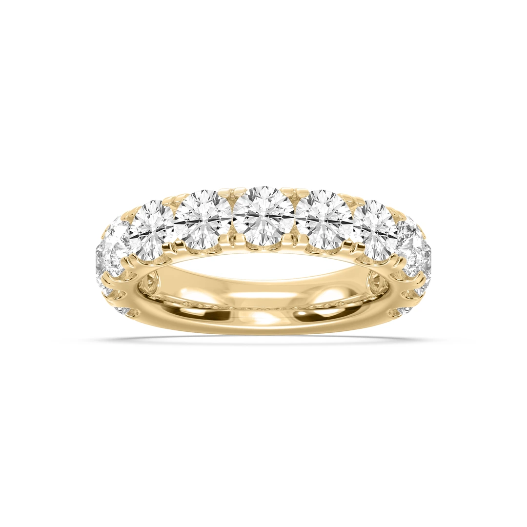 Round Lab Grown Diamond Eleven Stone Anniversary Band