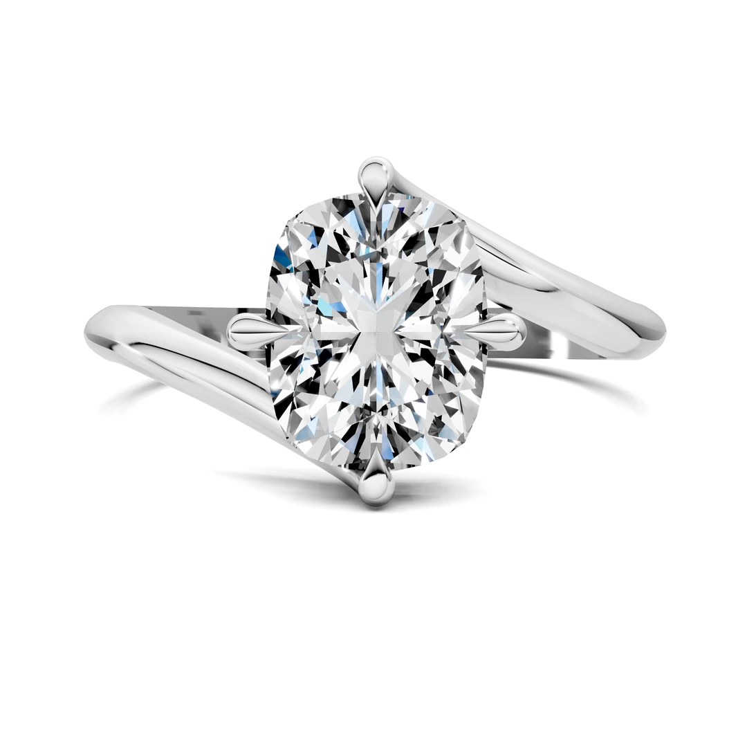 Lab Grown Bypass Solitaire Ring