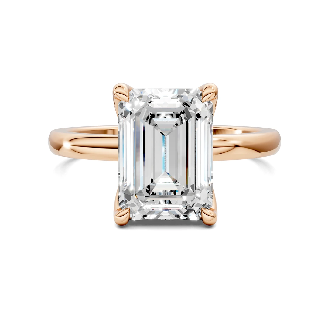 Lab Grown Floral Basket Hidden Halo Ring