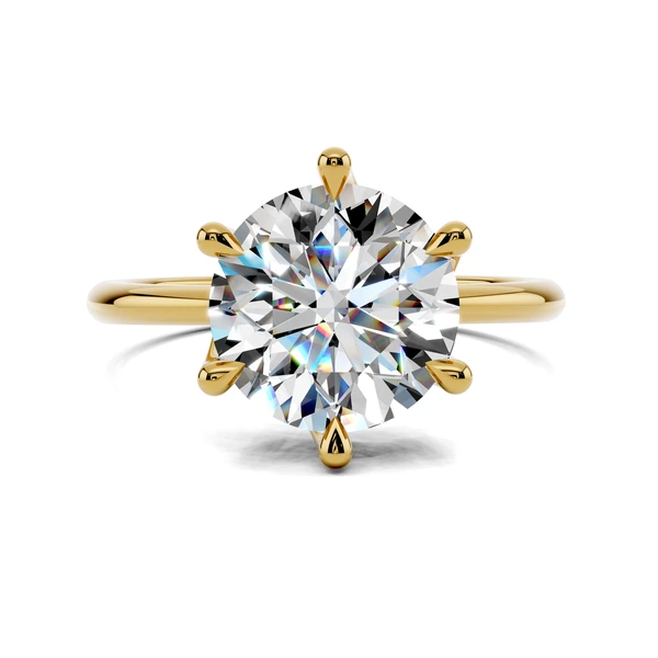 Lab Grown Floral Basket Engagement Ring