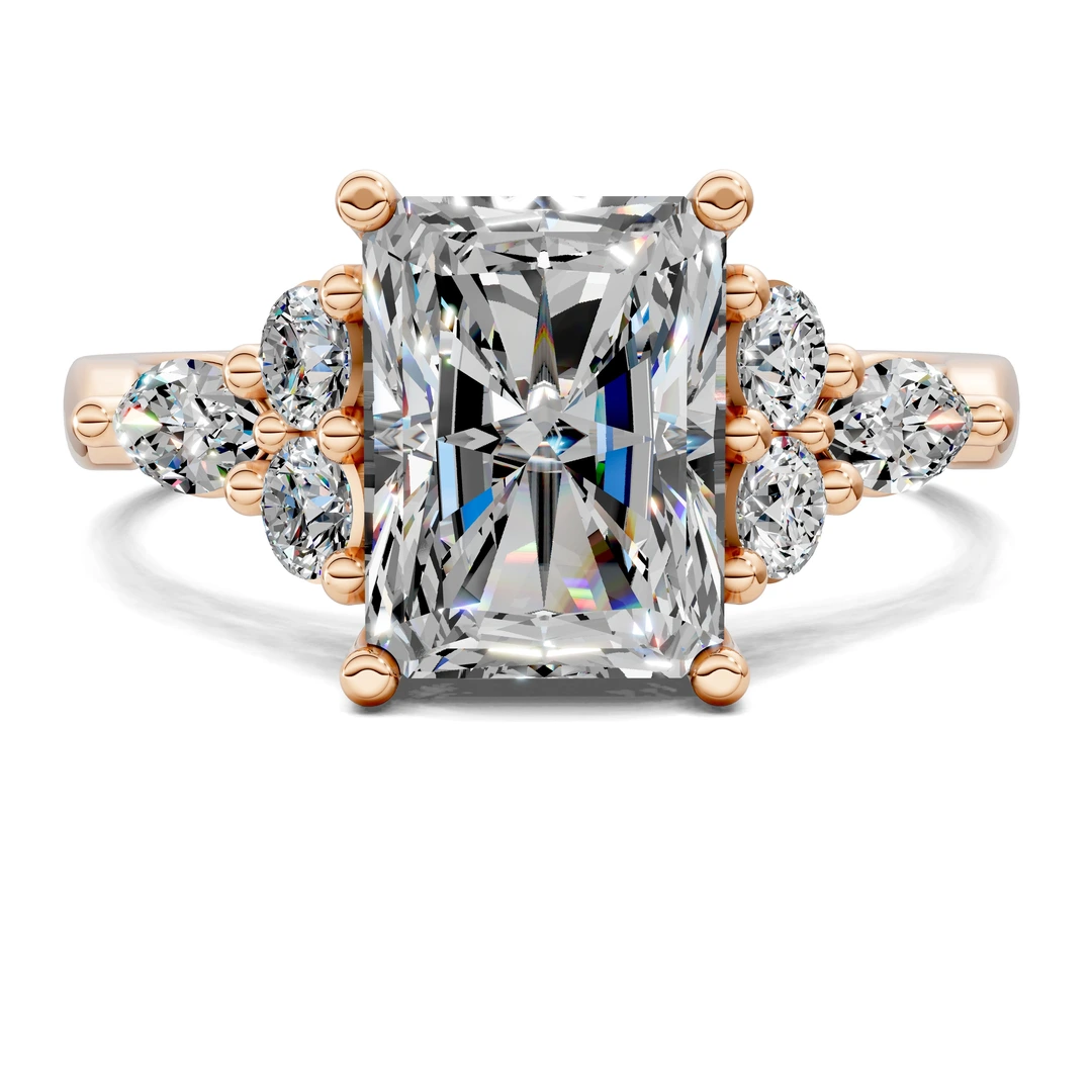 Lab Grown Radiant Cluster Ring
