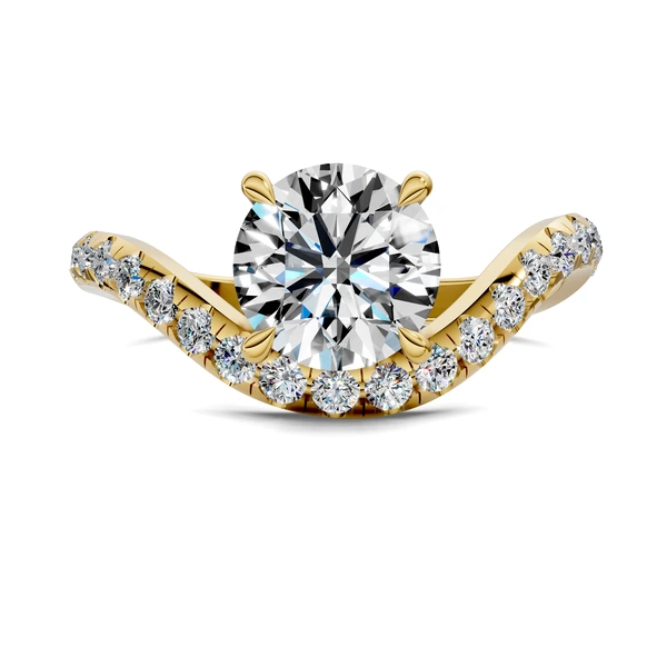 Lab Grown East-West Pavé Ring