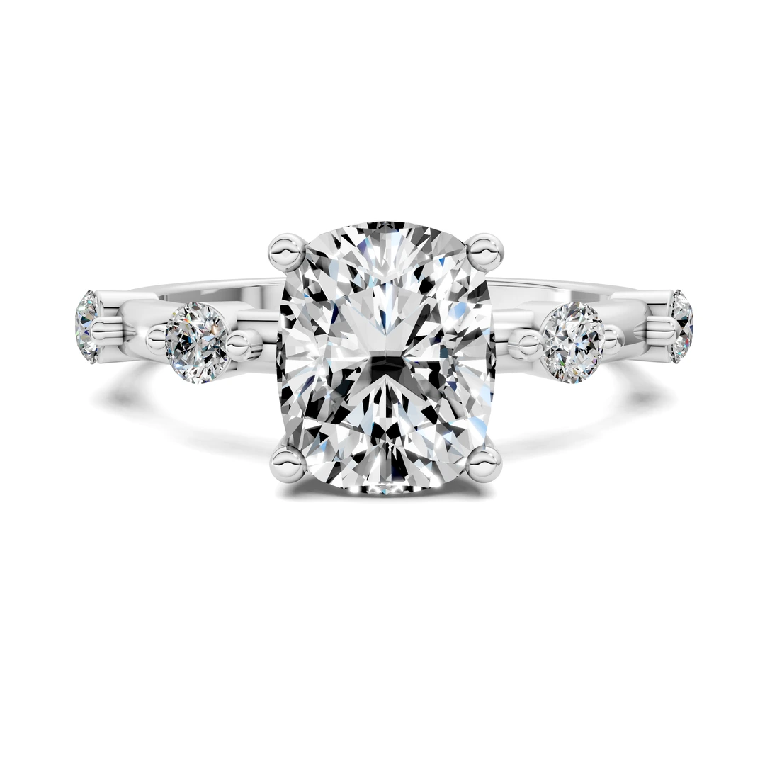 Lab Grown Hidden Halo Accent Ring