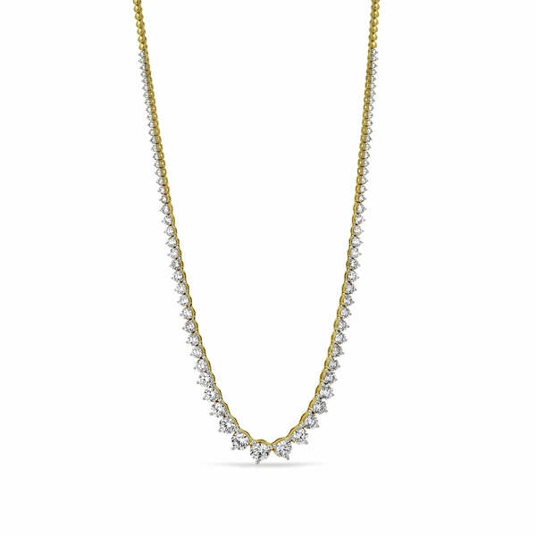 13 ct.wt. Round Fashion Necklace in 18K Yellow Gold
