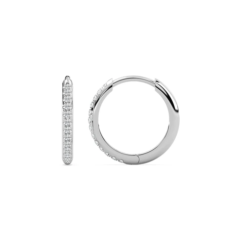 1/5 ctw Round Lab Grown Diamond Huggie Hoop Earrings