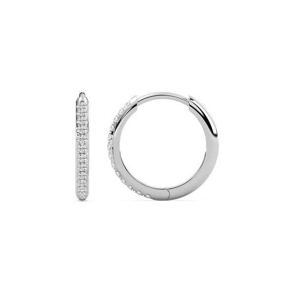 1/5 ctw Round Lab Grown Diamond Huggie Hoop Earrings