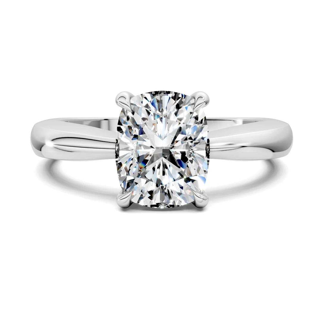 Lab Grown Tapered Solitaire Ring