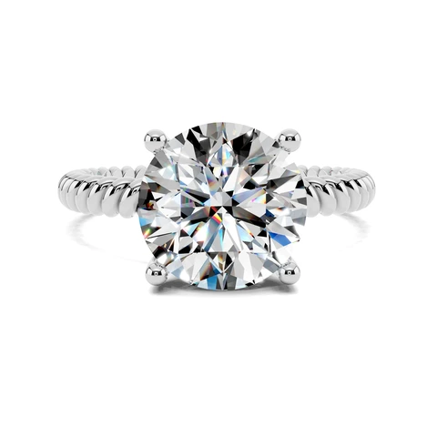 Lab Grown Twisted Rope Solitaire Engagement Ring
