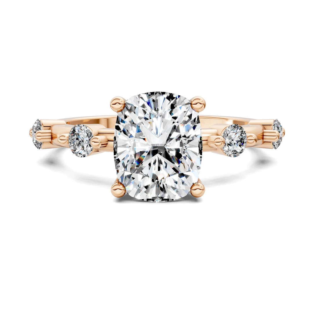 Lab Grown Round Accent Ring