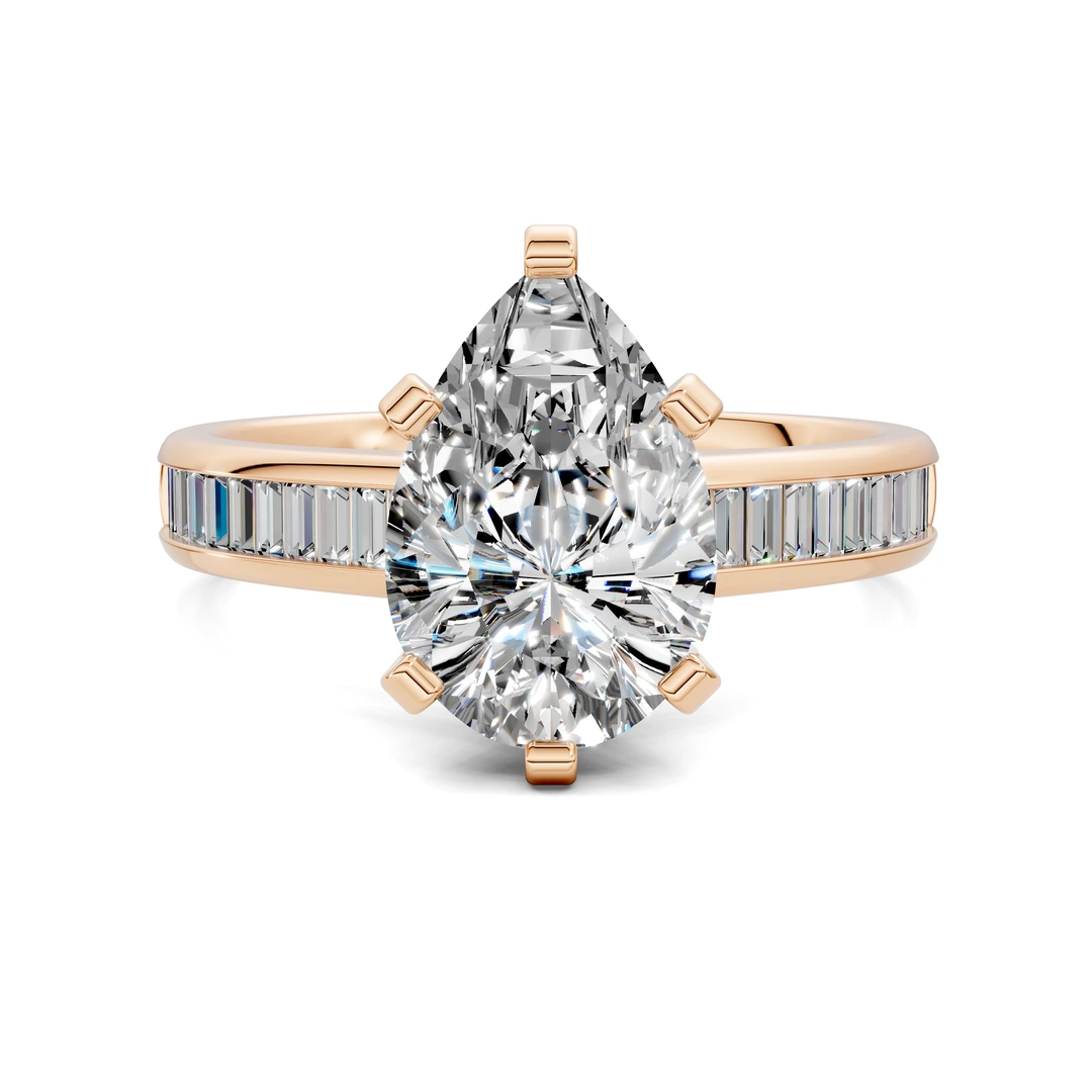 Lab Grown Baguette Channel Ring