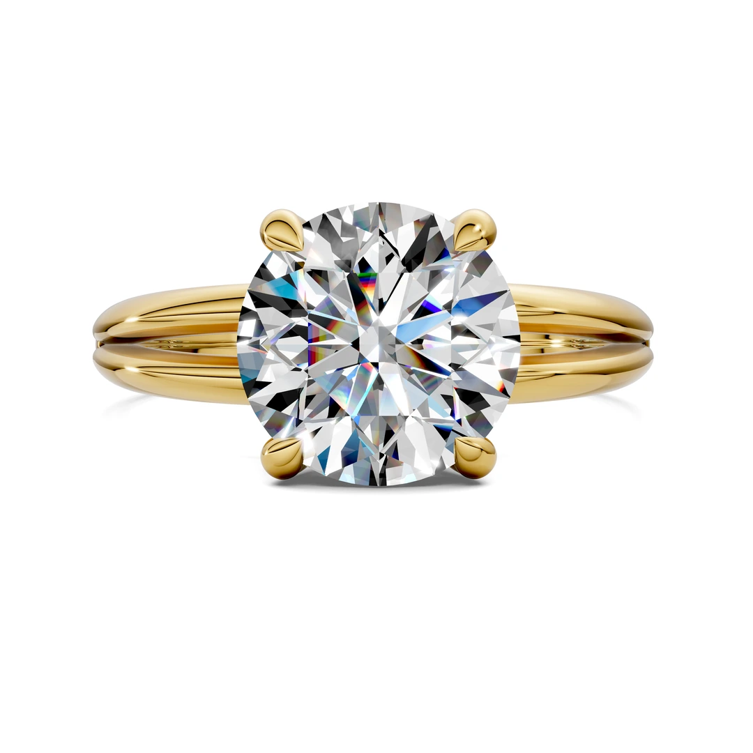 Lab Grown Floating Split Band Ring