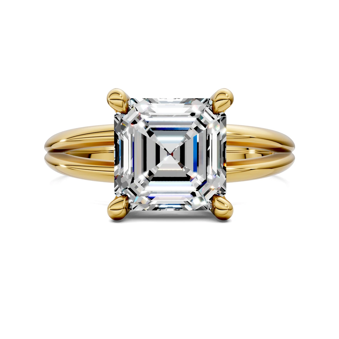 Lab Grown Floating Split Band Ring