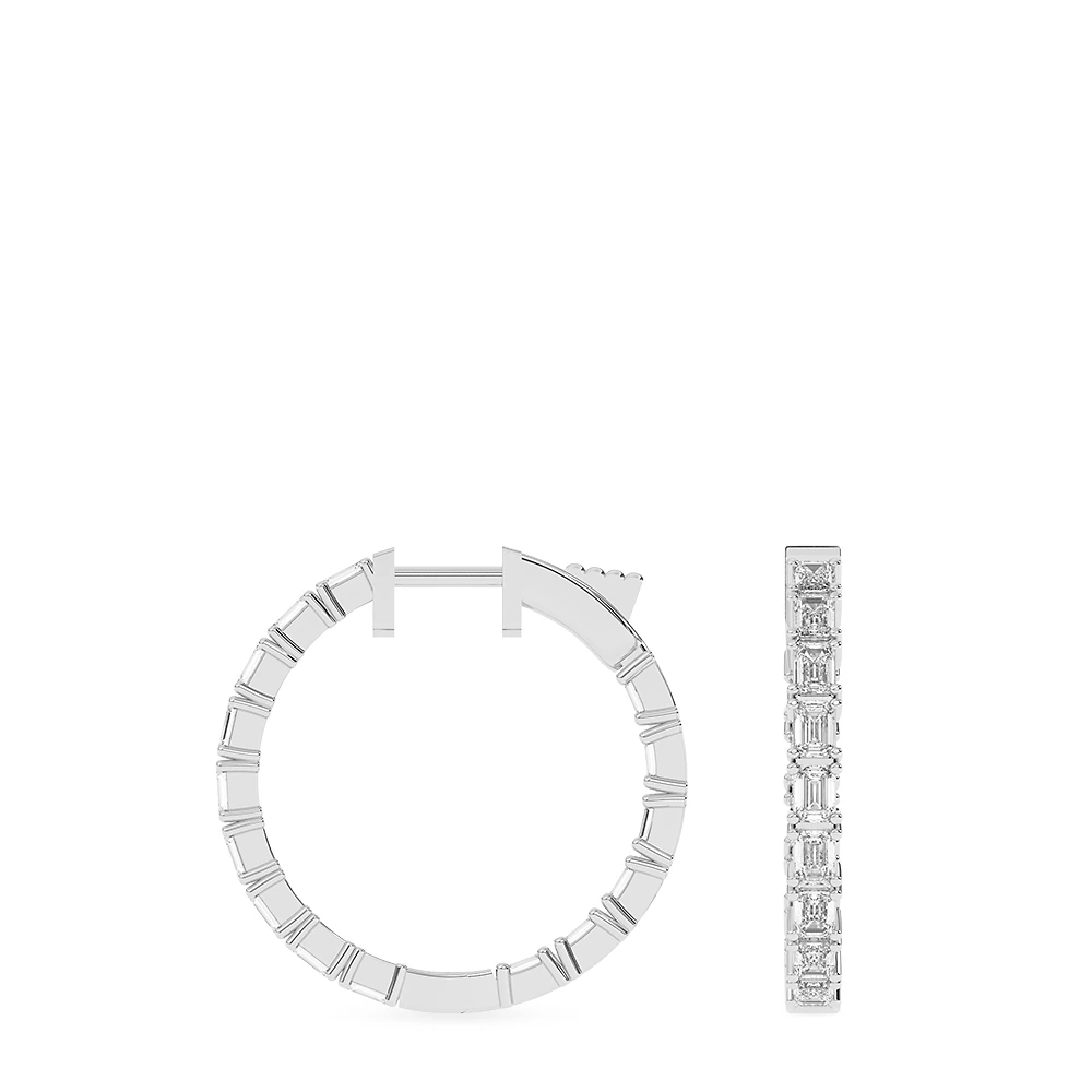 3 ct. tw. Radiant-cut Hoop