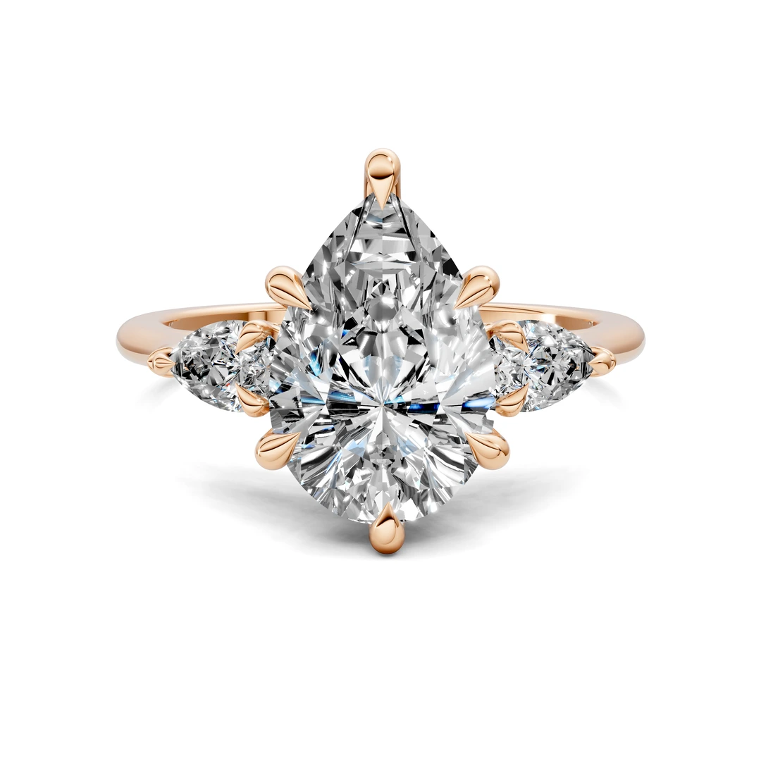 Lab Grown Nature Three Stone Ring