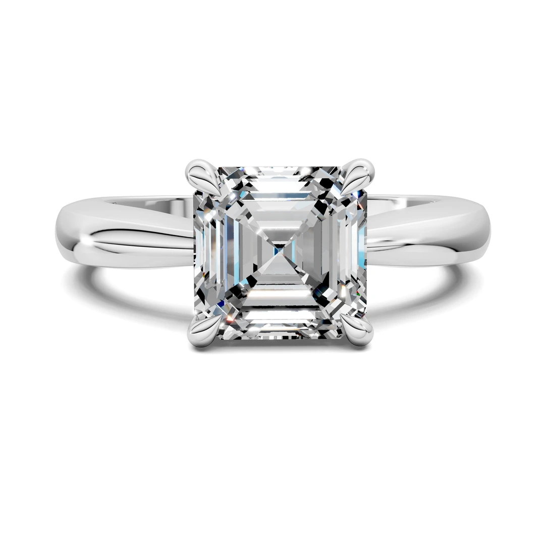 Lab Grown Tapered Solitaire Ring