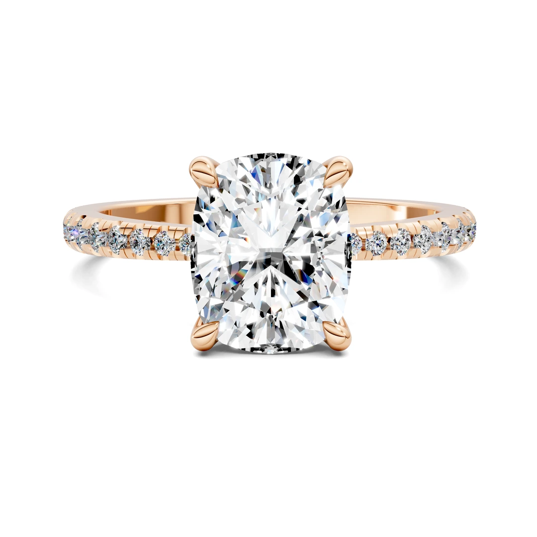 Lab Grown Floral Basket Pavé Ring