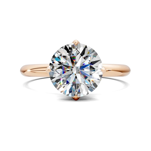 Lab Grown Lotus Basket Solitaire Engagement Ring