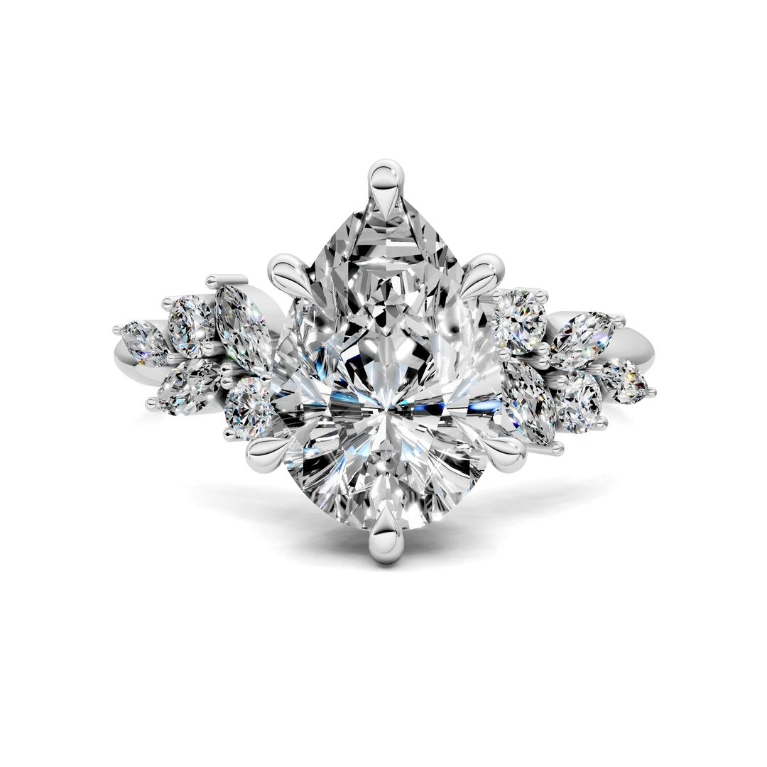 Lab Grown Floral Cluster Ring