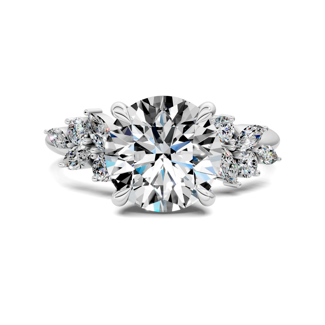 Lab Grown Floral Cluster Ring