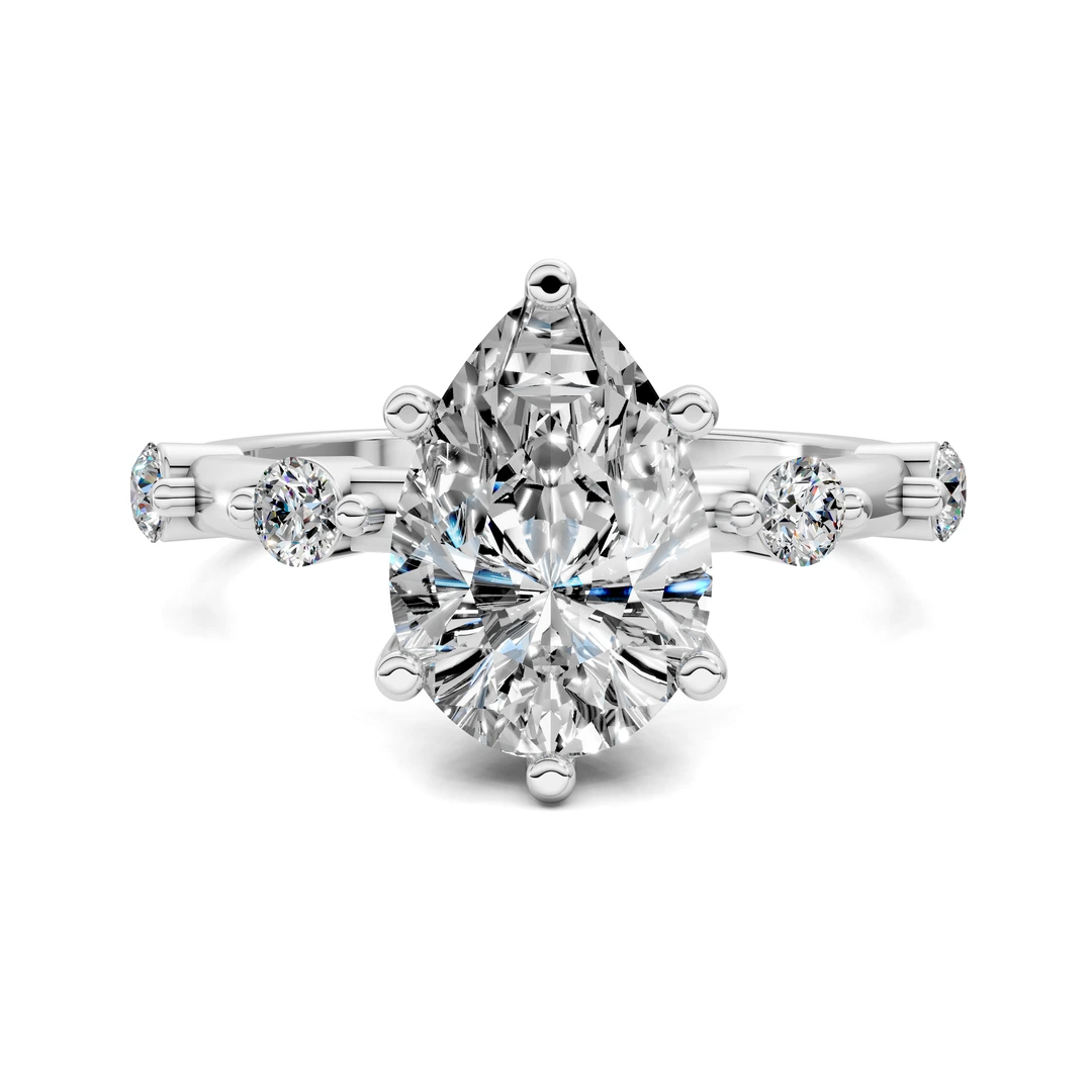 Lab Grown Hidden Halo Accent Ring