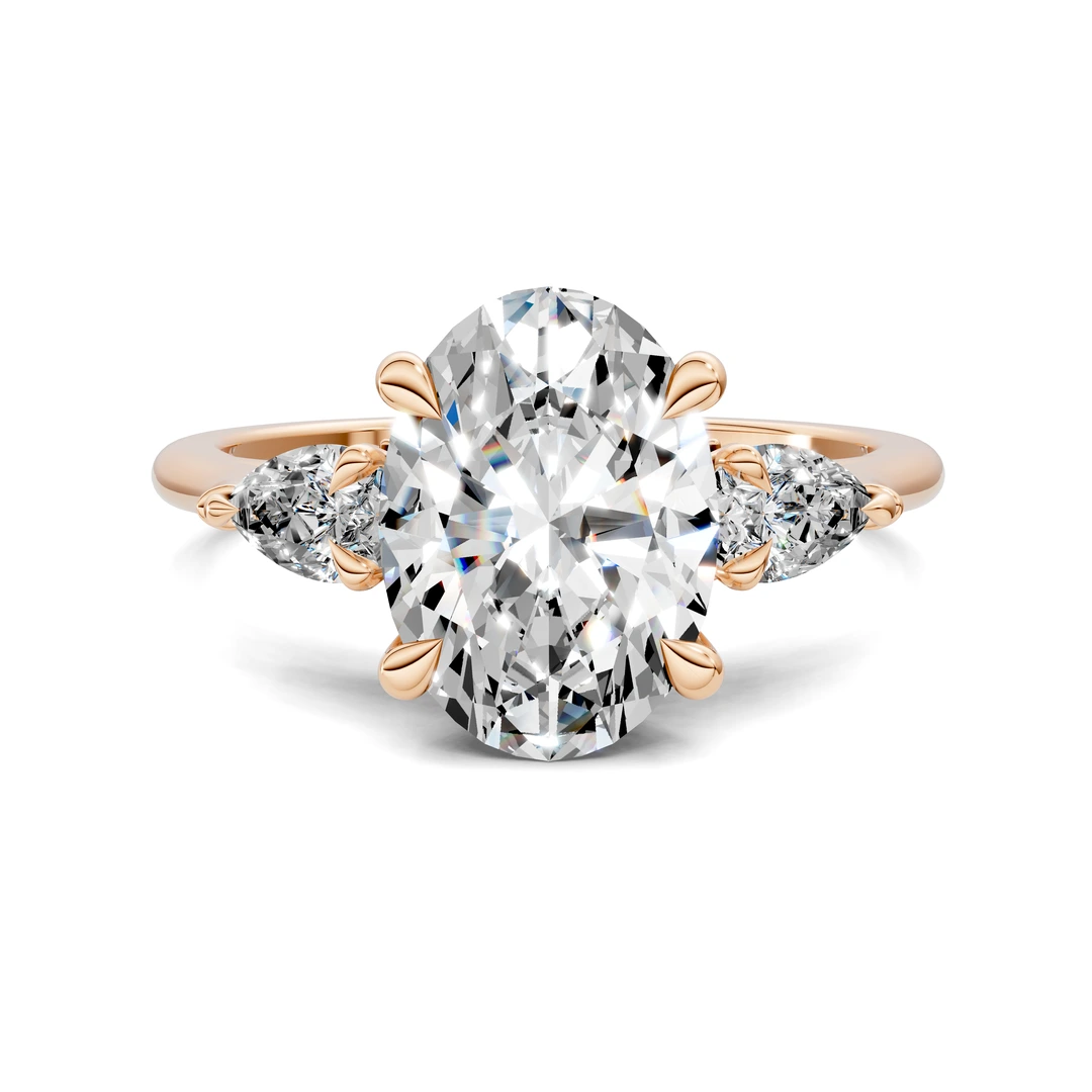 Lab Grown Nature Three Stone Ring