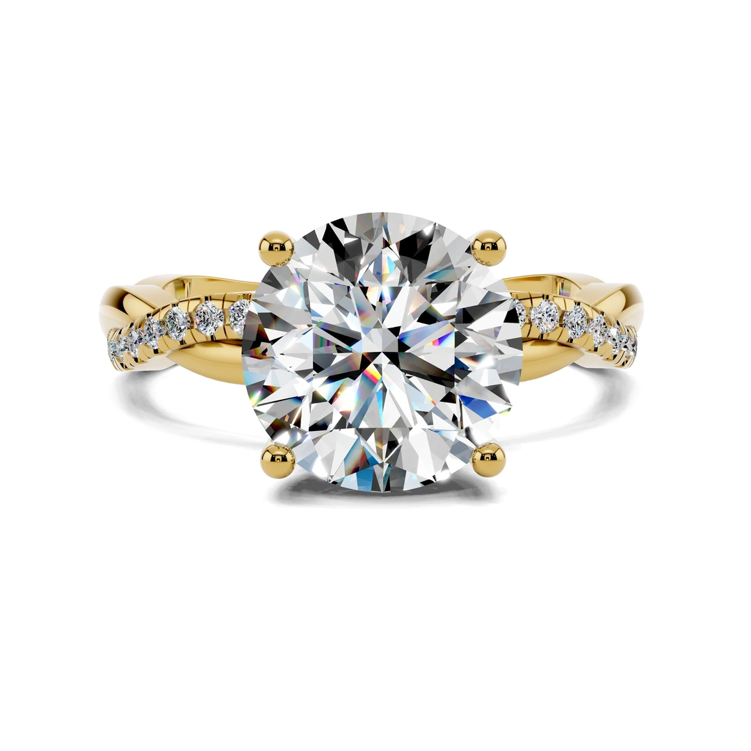 Lab Grown Pavé Diamond Engagement Ring