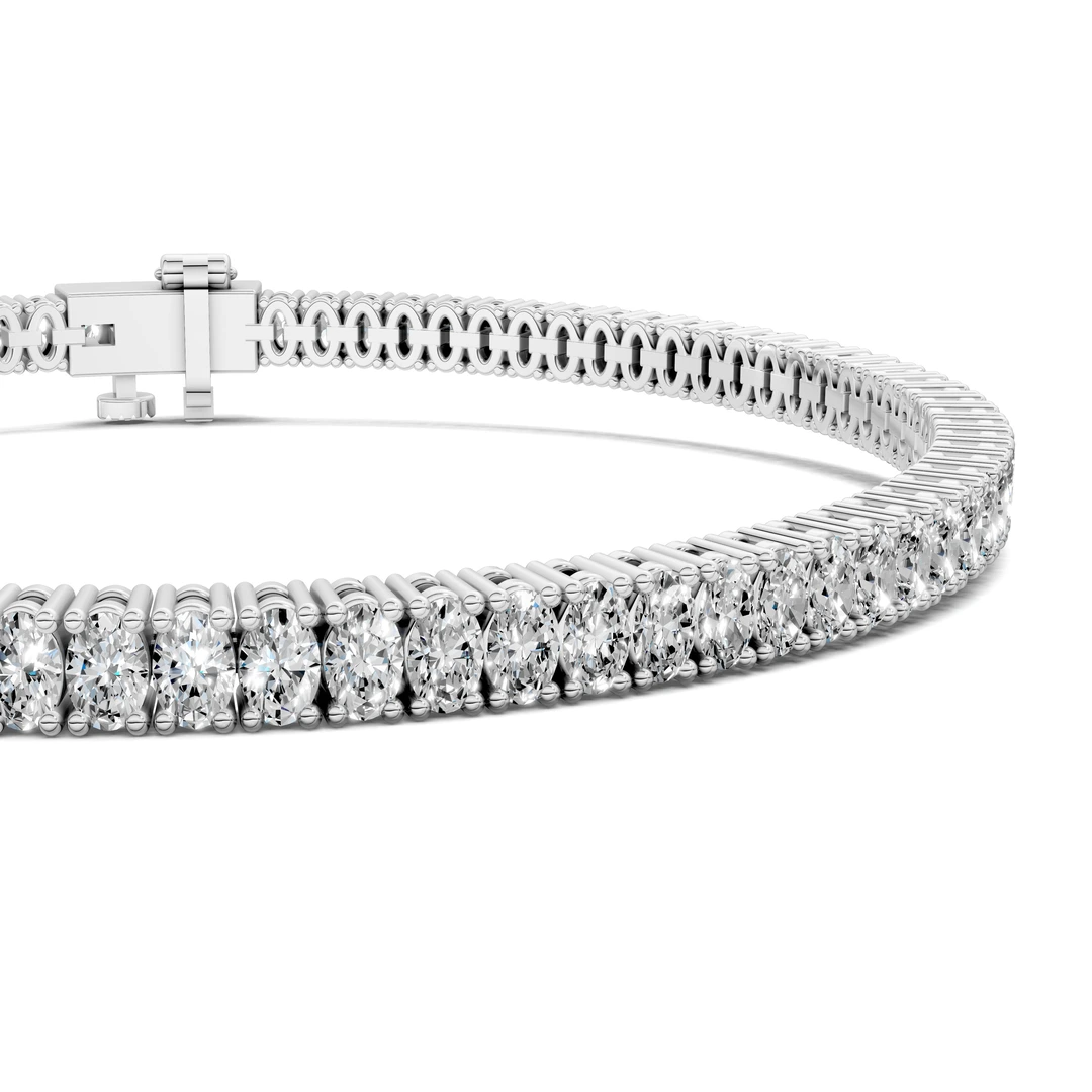Lab Grown Oval Tennis Bracelet