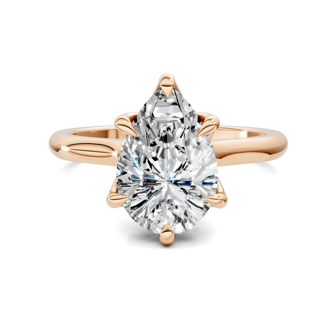 Lab Grown Cathedral Solitaire Ring